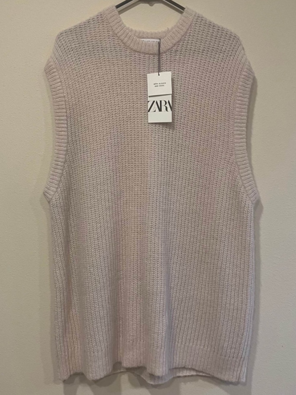 ZARA Alpaca Wool Crewneck Sleeveless Sweater